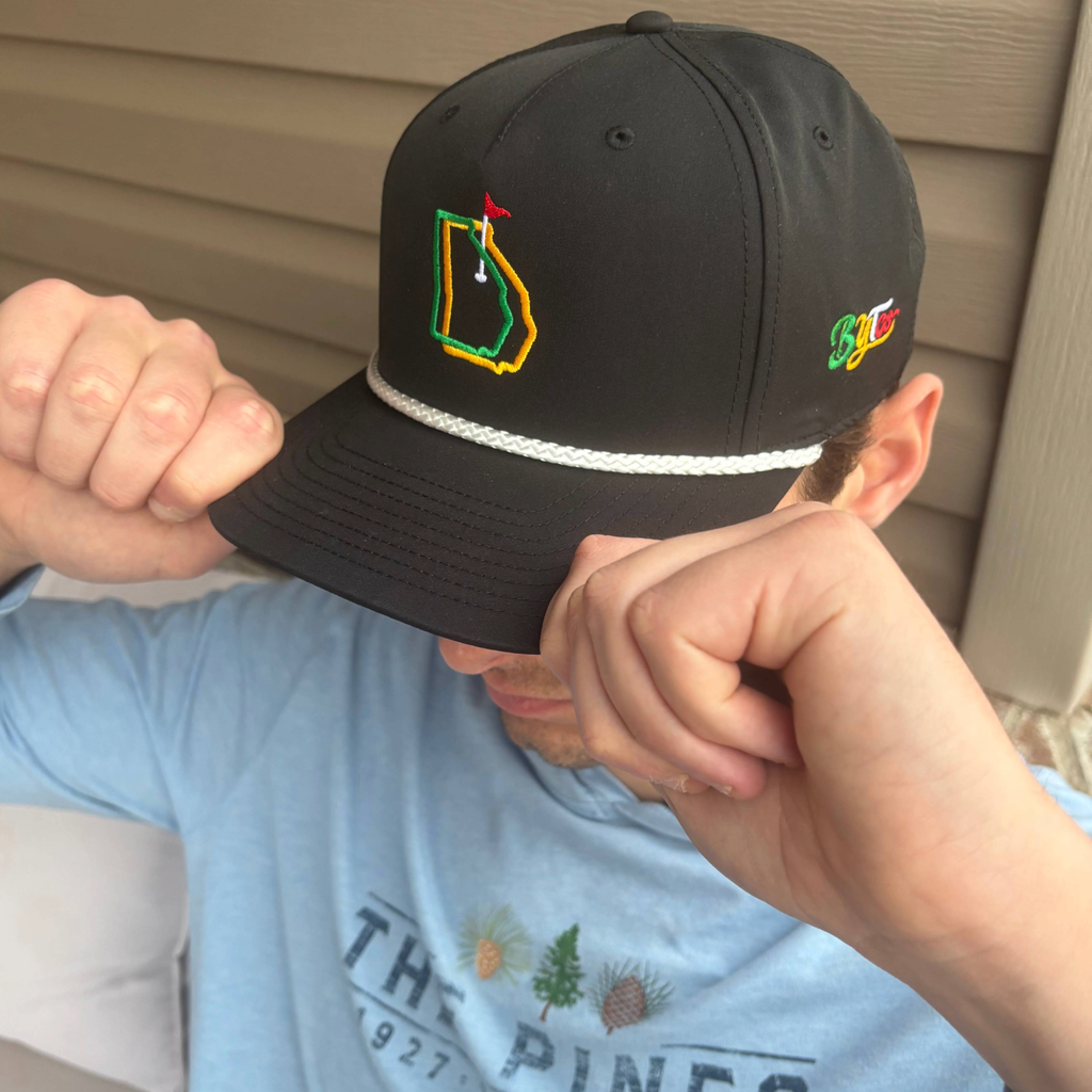 (Black) Augusta Georgia Rope Hat